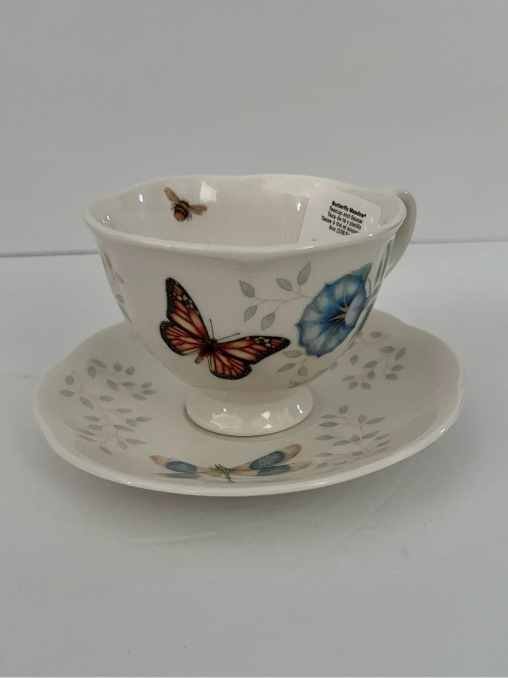 Lenox Butterfly Meadow Teacup and Saucer (Set of 2)